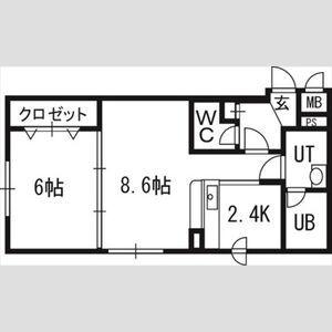 コンフォート18(1LDK/4階)の間取り写真