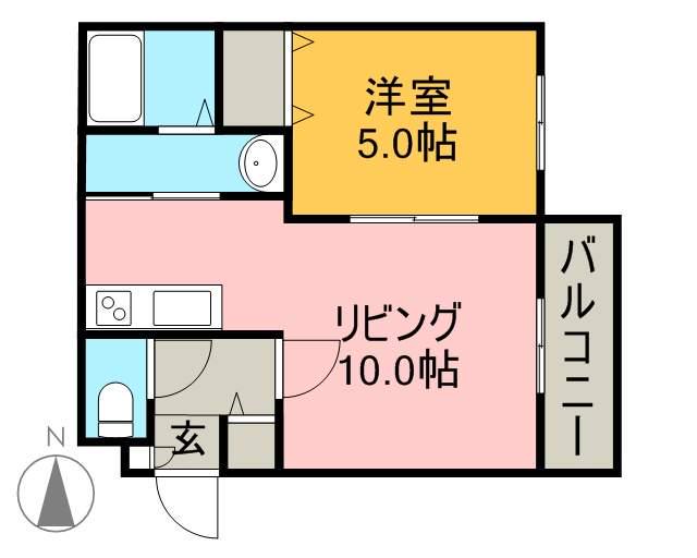  モンテリブロ札幌東 (1LDK/4階)の間取り写真