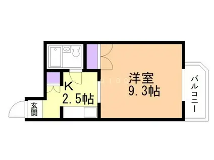 札幌グランドハイツ(1K/7階)の間取り写真