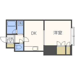 ARMS718(1DK/4階)の間取り写真