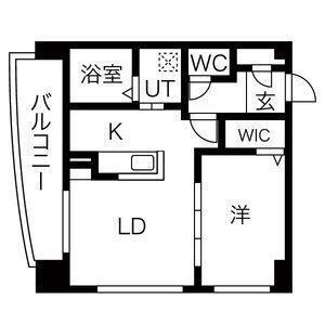ネオレジデンス(1LDK/7階)の間取り写真