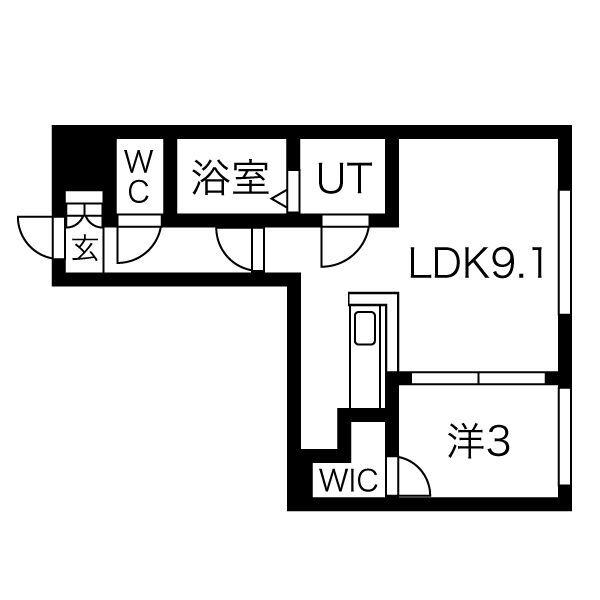 S&A Ⅱ(1LDK/2階)の間取り写真