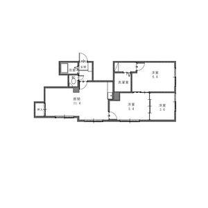 大富パレス(1DK/1階)の間取り写真