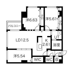 MODENA SIAN(3LDK/7階)の間取り写真