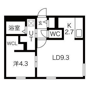 LE2 (1LDK/1階)の間取り写真