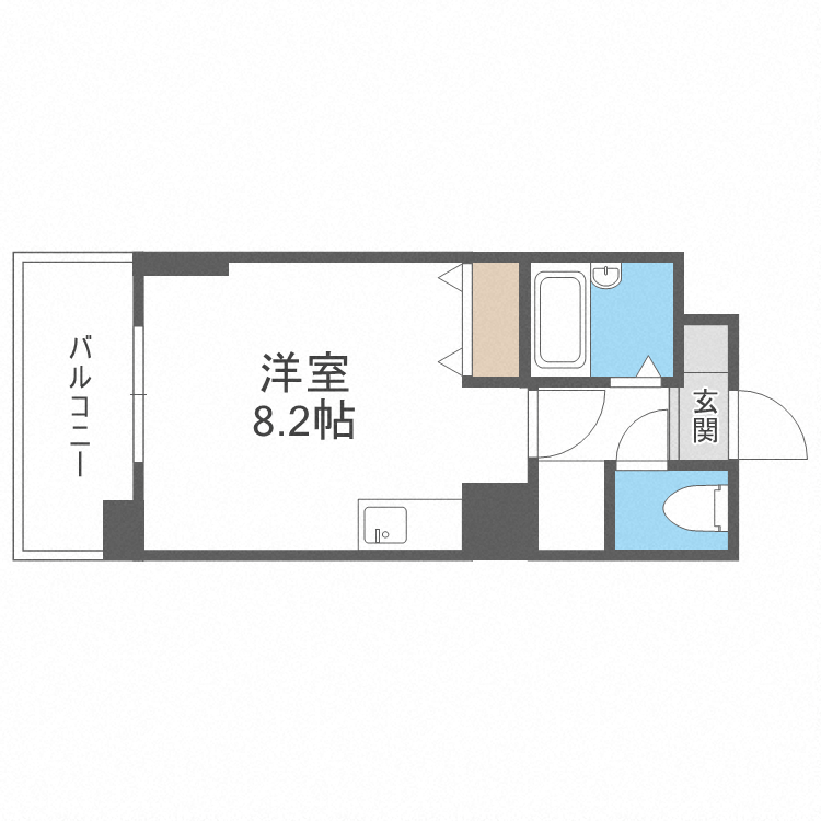 クリオ行啓通参番館(ワンルーム/3階)の間取り写真