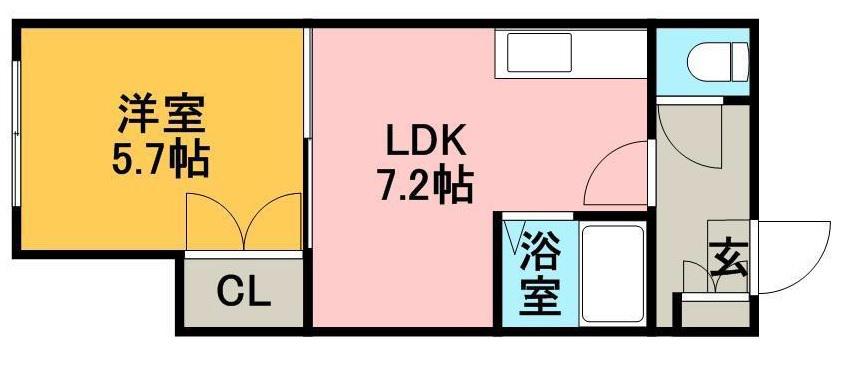 デベックス澄川47(1LDK/3階)の間取り写真
