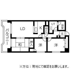 アジエステート大通西プラザ(3LDK/7階)の間取り写真