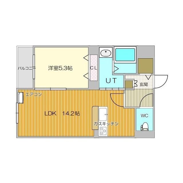 S.T.COLLINE(1LDK/2階)の間取り写真