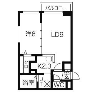 アストリア宮の森(1LDK/2階)の間取り写真
