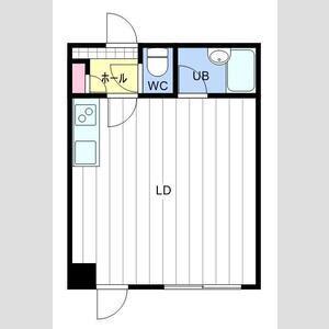 エスポアール(ワンルーム/1階)の間取り写真