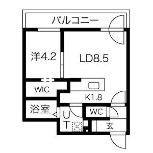 DPレジデンス63(1LDK/2階)の間取り写真