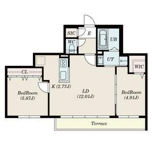SーRESIDENCE琴似4条(2LDK/1階)の間取り写真