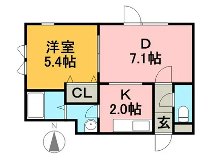 TILA新札幌(1LDK/4階)の間取り写真
