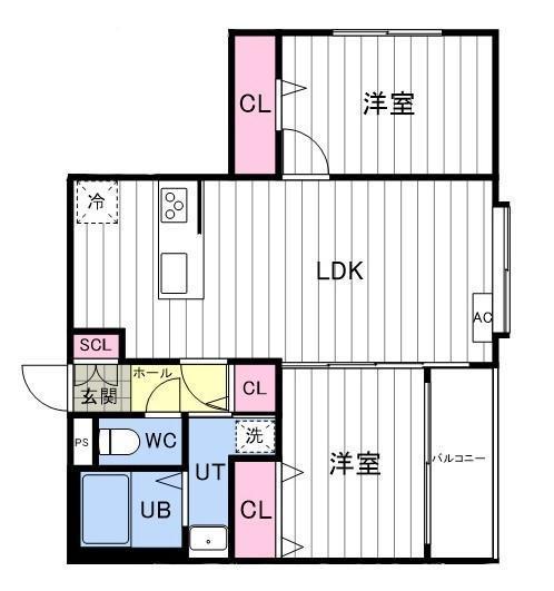 アルファスクエア南1西18(2LDK/7階)の間取り写真
