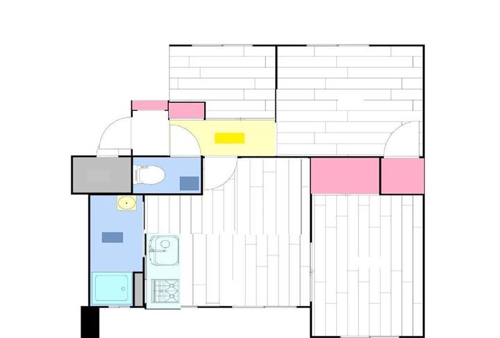 ハイツリラ(3DK/4階)の間取り写真