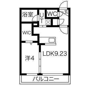 RED ORB YAMAHANA(1LDK/4階)の間取り写真