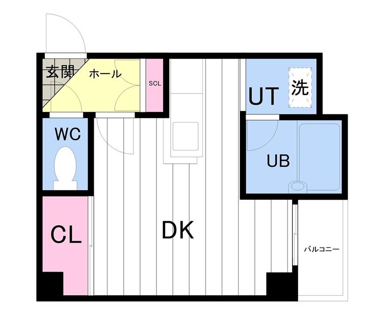 グランドール琴似(1K/3階)の間取り写真