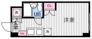 アルファビル大通西17(ワンルーム/6階)の間取り写真