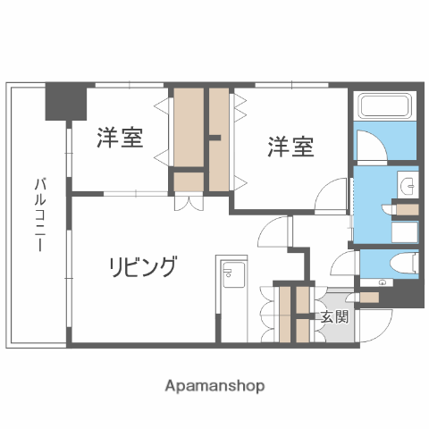 MJ SQUARE KOTONI(2LDK/5階)の間取り写真