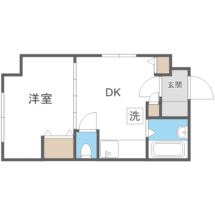 PARK AVENUE NAKAJIMA(1DK/7階)の間取り写真