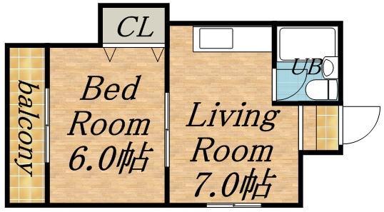 PARK AVENUE NAKAJIMA(1DK/4階)の間取り写真