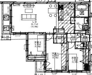 アルファスクエア円山北2条(3LDK/2階)の間取り写真