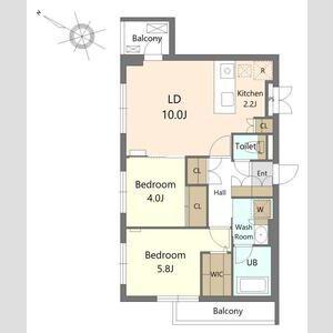 SーRESIDENCE南円山BLAZE(2LDK/5階)の間取り写真