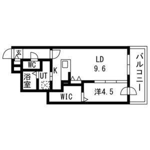 アルファスクエア南5条東(1LDK/7階)の間取り写真