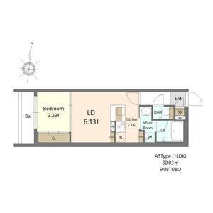S-RESIDENCE医大南ALTIER(1LDK/2階)の間取り写真