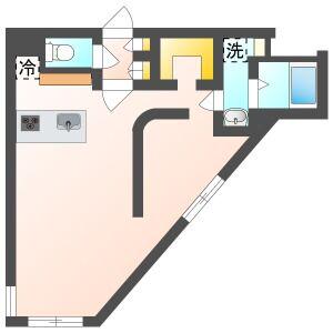 レブニーズ ザ・レジデンス 月寒中央(1LDK/4階)の間取り写真