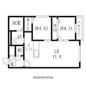 AYA 23(2LDK/2階)の間取り写真