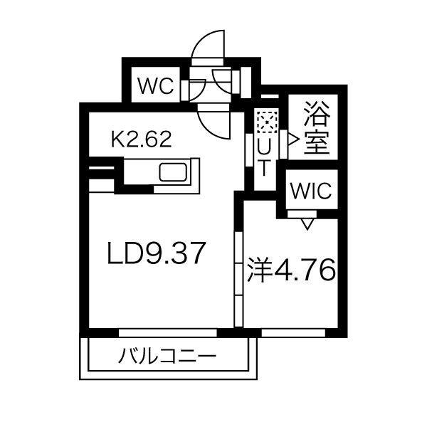 APT.1 PUNANA MELI (1LDK/4階)の間取り写真