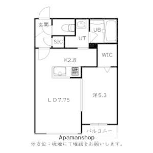 CITY SQUARE菊水(1LDK/2階)の間取り写真