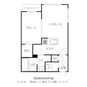 CITY SQUARE菊水(1LDK/2階)の間取り写真