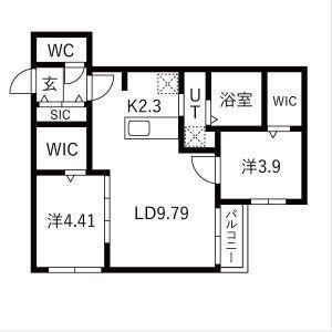 セレッソ本郷通(2LDK/5階)の間取り写真