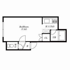 PLAZA IN カブト(1K/2階)の間取り写真