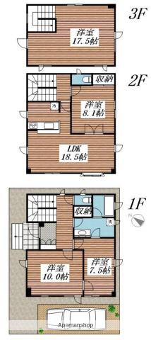 札幌市東西線 円山公園駅 徒歩15分 3階建 築26年(4LDK)の間取り写真