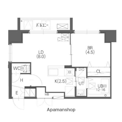 リシェス桑園(1LDK/3階)の間取り写真