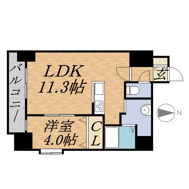 FIOORE(1LDK/7階)の間取り写真