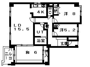 宮の森ロジュマン2(3LDK/2階)の間取り写真