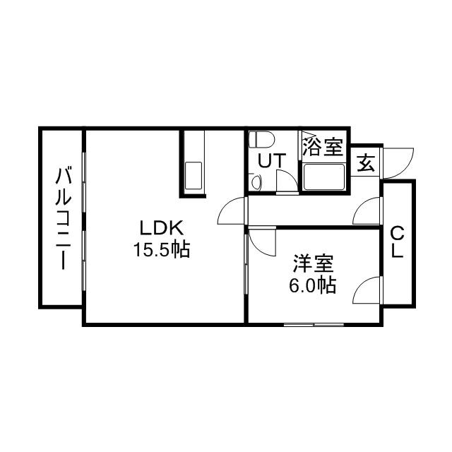 札幌市東西線 西１８丁目駅 徒歩15分 7階建 築33年(1LDK/7階)の間取り写真