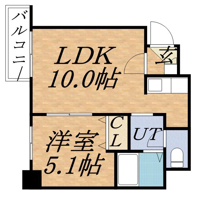 レジディア桑園(1LDK/2階)の間取り写真