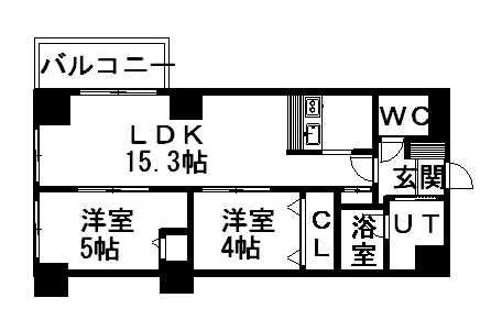 PRIME URBAN北3条通(1SLDK/6階)の間取り写真