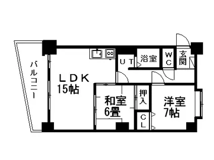 ウィンダムコート(2LDK/5階)の間取り写真