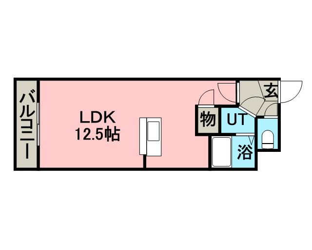 アムール文京台(1K/3階)の間取り写真