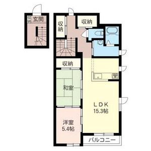 フォレスト(2LDK/2階)の間取り写真