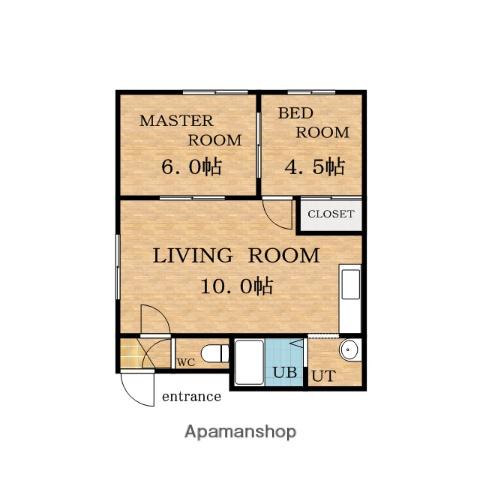 シャレード藤M(2LDK/2階)の間取り写真