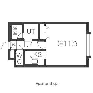サンライズ文京台(1K/2階)の間取り写真