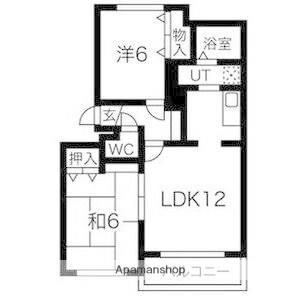 グランカーサ菊水(2LDK/4階)の間取り写真